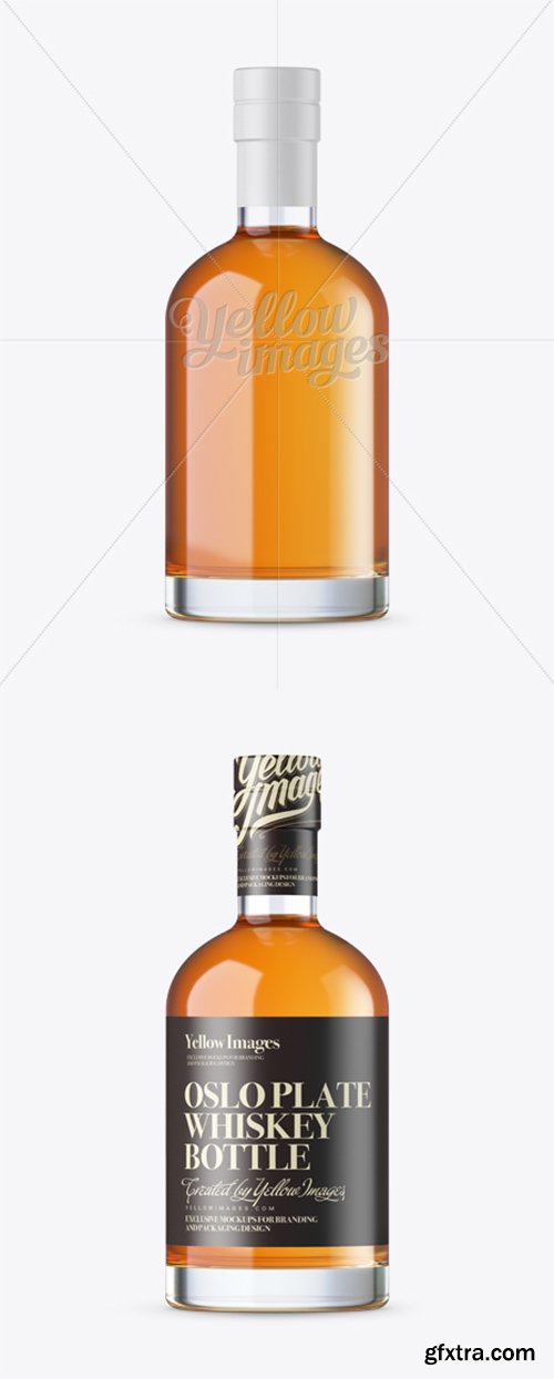 Oslo Whisky Bottle with Shrink Band Mockup 12387