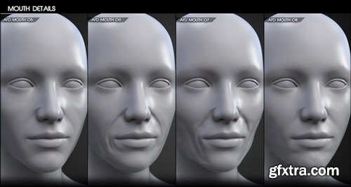 Daz3D - Aging Face Details HD for Genesis 3 and 8 Female(s)