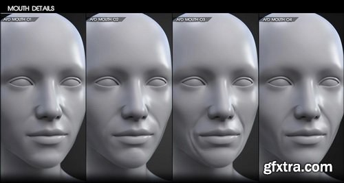 Daz3D - Aging Face Details HD for Genesis 3 and 8 Female(s)