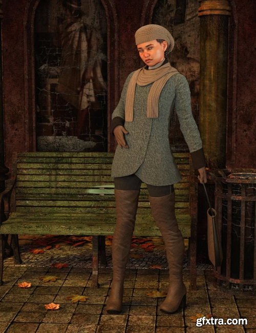 Daz3D - dForce Casual Autumn Outfit for Genesis 8 Female(s)