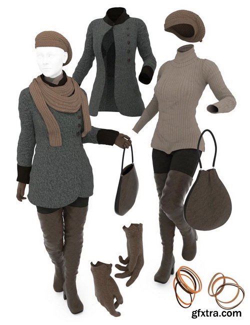 Daz3D - dForce Casual Autumn Outfit for Genesis 8 Female(s)