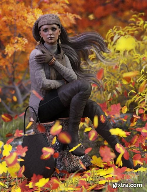 Daz3D - dForce Casual Autumn Outfit for Genesis 8 Female(s)