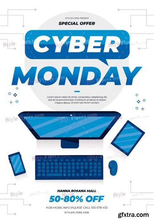 Cyber Monday V0911 2019 PSD Flyer Template