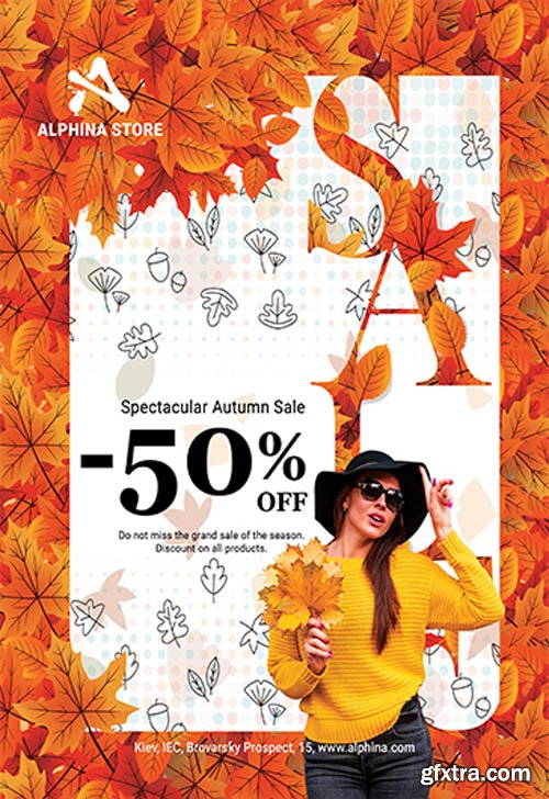 Autumn Sale V0911 2019 Premium PSD Flyer Template