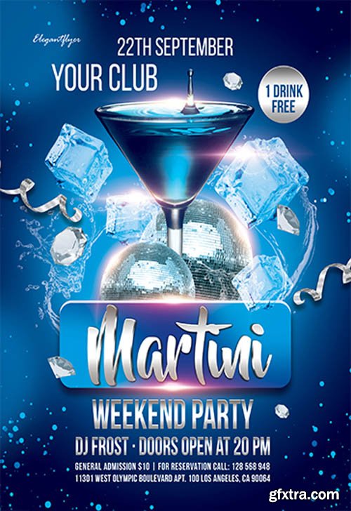 Martini Weekend Party V0911 2019 Premium PSD Flyer Template