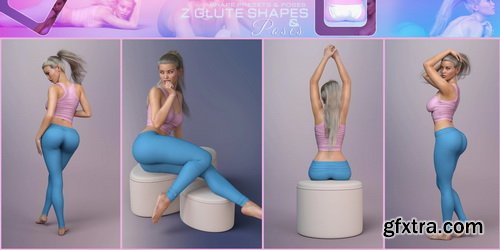 Daz3D - Z Glute Shapes Pose Partials Mega Se