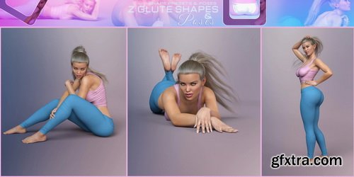 Daz3D - Z Glute Shapes Pose Partials Mega Se