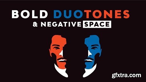 Vector Illustration: Bold Duo Tones & Negative Space