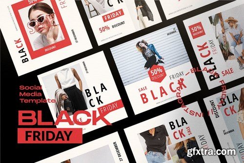 Black Sale!!! - Social Media Template + Stories