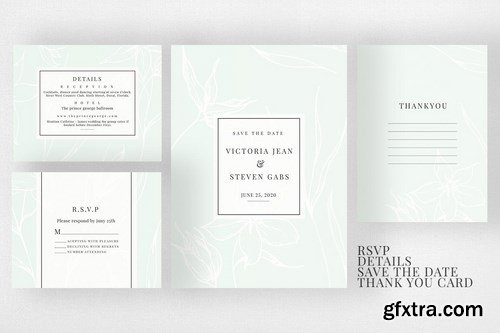 Modern Sketch Invitation Suite