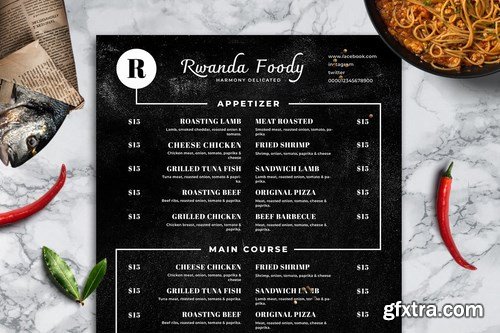 Blackboard Food Menu Bundle