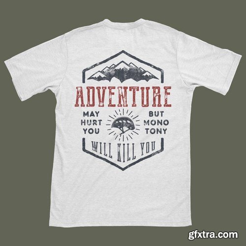 Adventure Logo Design, Camping Retro Hiking TShirt