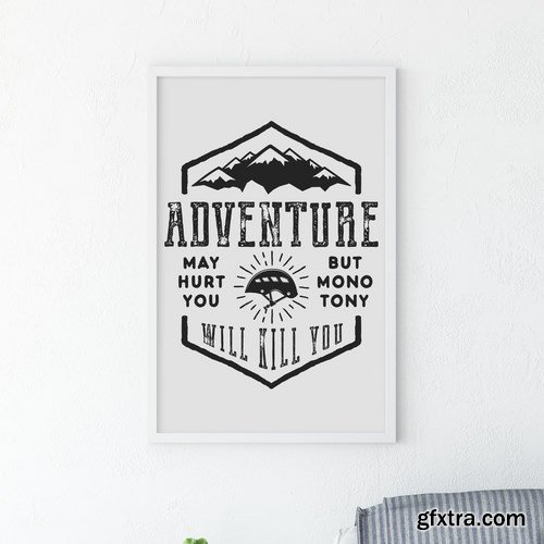 Adventure Logo Design, Camping Retro Hiking TShirt