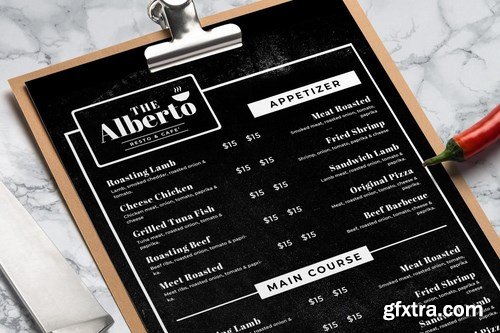 Blackboard Food Menu. 30