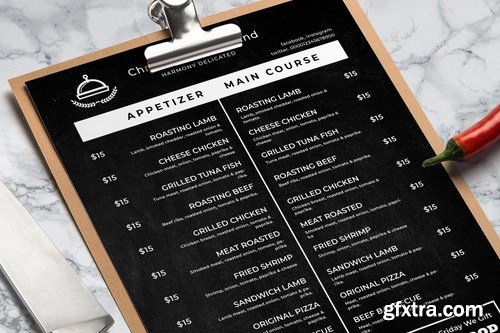 Blackboard Food Menu. 29