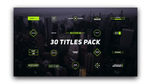 Videohive - 30 Titles Pack