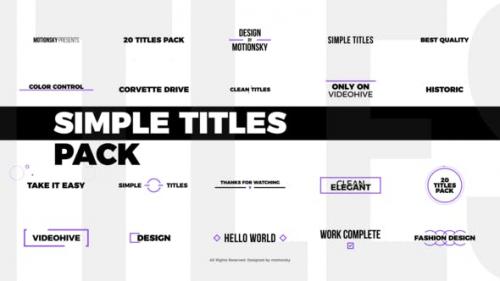 Videohive - Simple Titles Pack