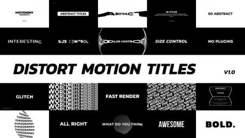 Videohive - Distort Motion Titles