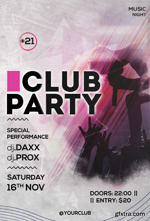 Club Party - Premium flyer psd template