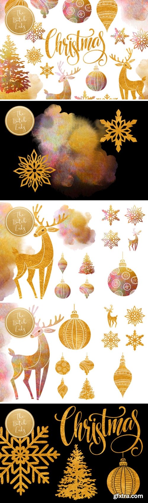 Christmas Ornaments Clipart Set 2007624