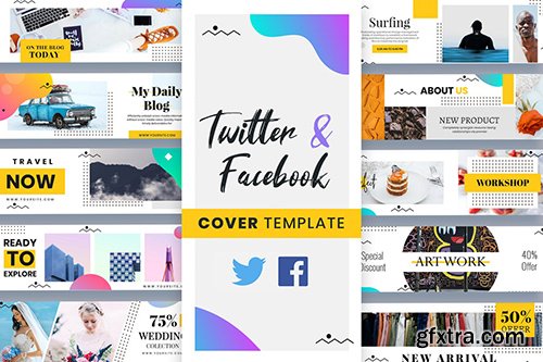 Twitter & Facebook Cover Templates