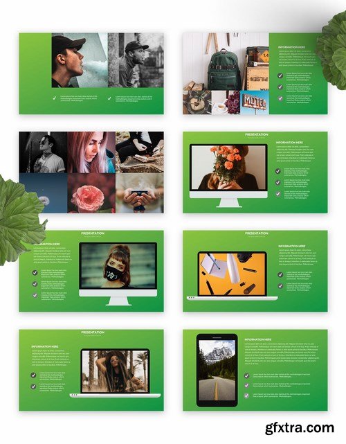 Green Powerpoint and Keynote Templates