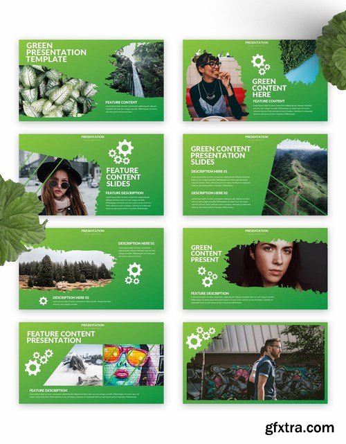 Green Powerpoint and Keynote Templates