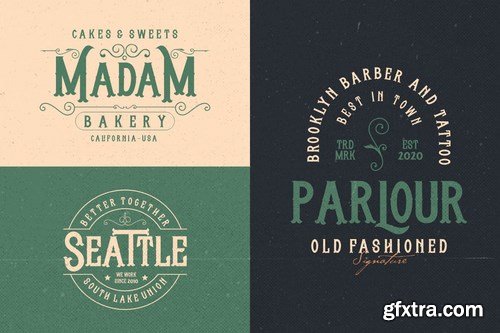 CM - Whisholder Vintage Retro Typeface 4289674