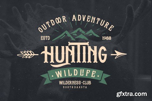 CM - Whisholder Vintage Retro Typeface 4289674