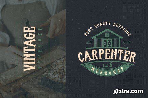 CM - Whisholder Vintage Retro Typeface 4289674