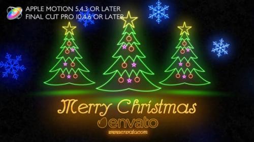 Videohive - Neon Light Christmas - Apple Motion