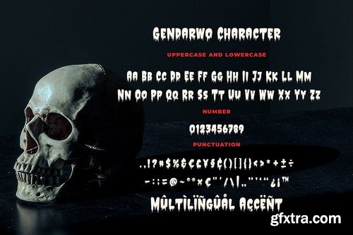 Gendarwo - Scary Typeface