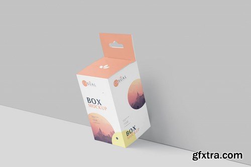 Box Mockup Set - Short Rectangle Size with Hanger