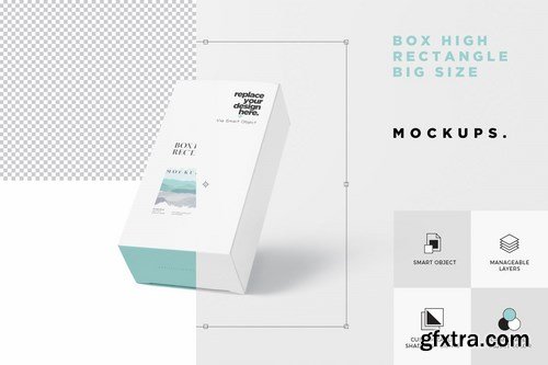 Box Mockup Set - High Rectangle Big Size