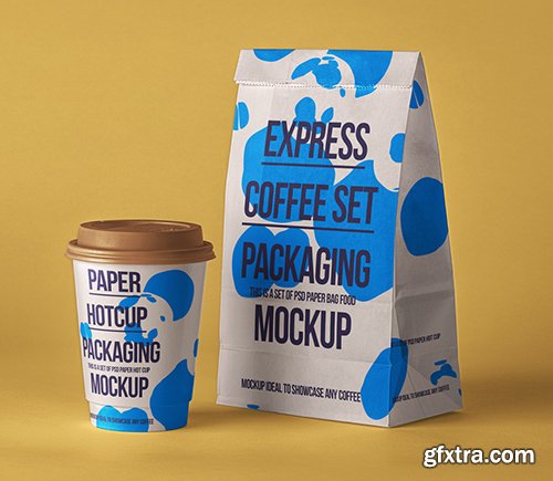 Psd Coffee Packaging Mockup Set 2