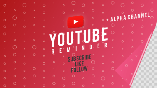 Videohive - Youtube Subscribe Like Follow Reminder