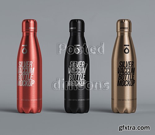 Metal Psd Vacuum Bottle Mockup