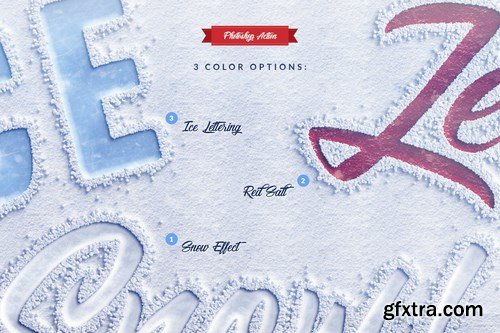 Snow Lettering - Photoshop Action