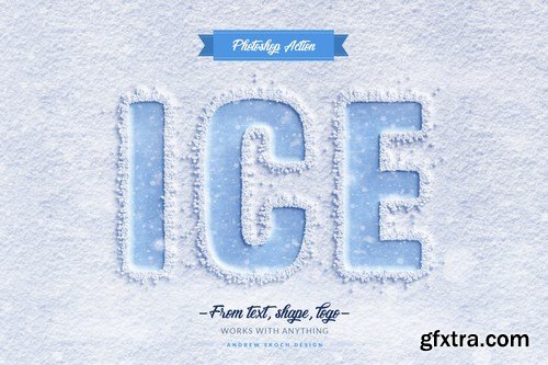 Snow Lettering - Photoshop Action