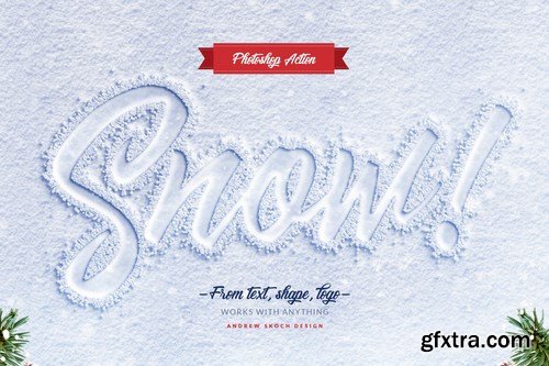 Snow Lettering - Photoshop Action