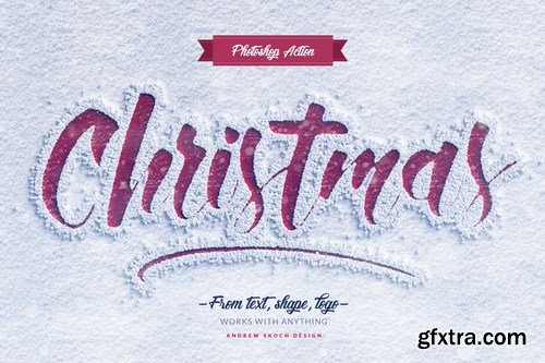 Snow Lettering - Photoshop Action