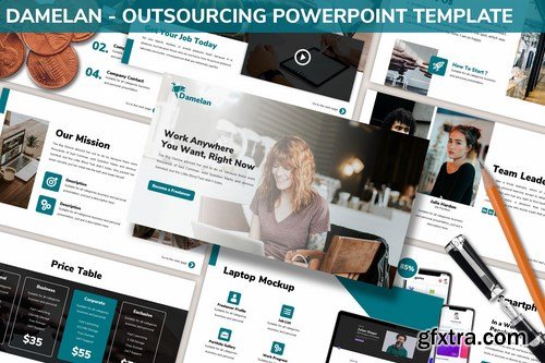 Damelan - Outsourcing Powerpoint Template