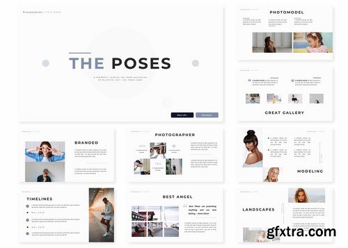 The Poses Powerpoint Template