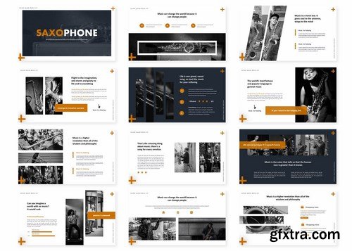 Saxophone - Powerpoint Google Slides and Keynote Templates