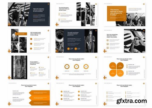 Saxophone - Powerpoint Google Slides and Keynote Templates