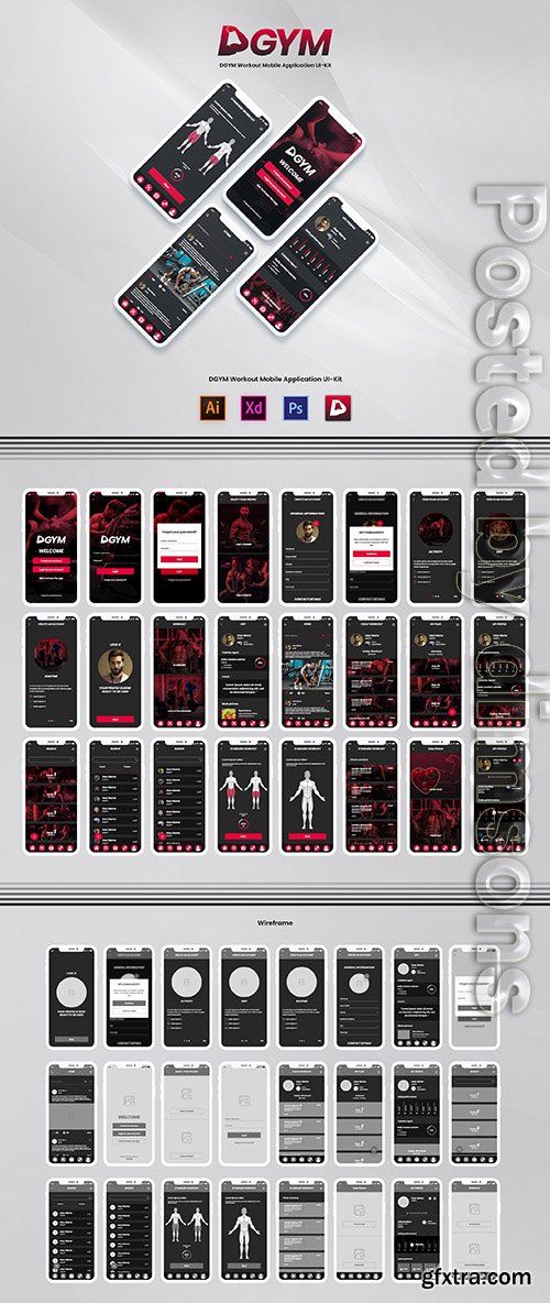 Fitness and Workout Mobile Application UI-Kit