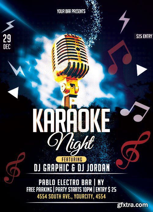 Karaoke Night - Premium flyer psd template