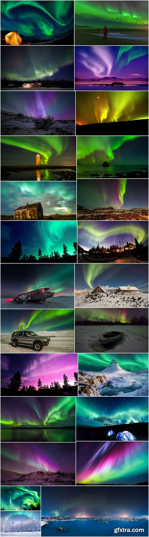 Northern lights starry sky landscape light effect travel 25 HQ Jpeg