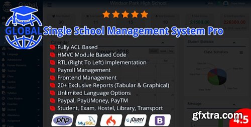 CodeCanyon - Global v4.5.0 - Single School Management System Pro - 21491101 - NULLED