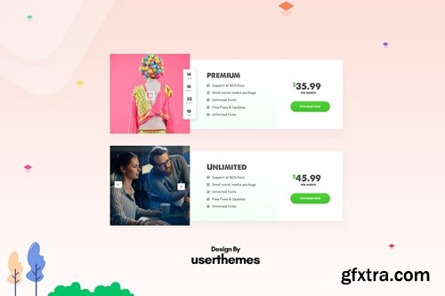 Creative Pricing Table UX PSD Template